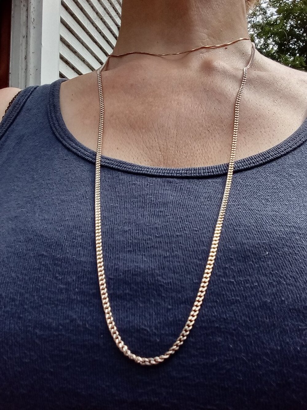 Sparkling 29.5 Inch Thick Silver Chain